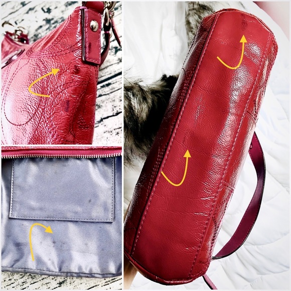 COACH⚡️Signature Red Patent Leather Demi Bag - Picture 8 of 10